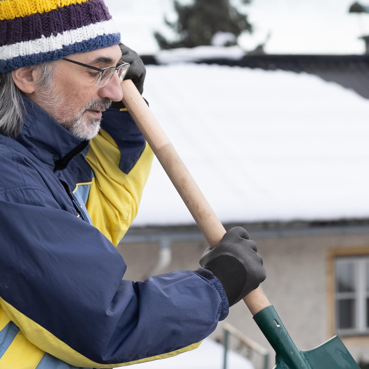 COOLJOB mănuși lucru, mănuși iarnă impermeabile, cu material cald, construcții grele, depozit, mănuși negre, M