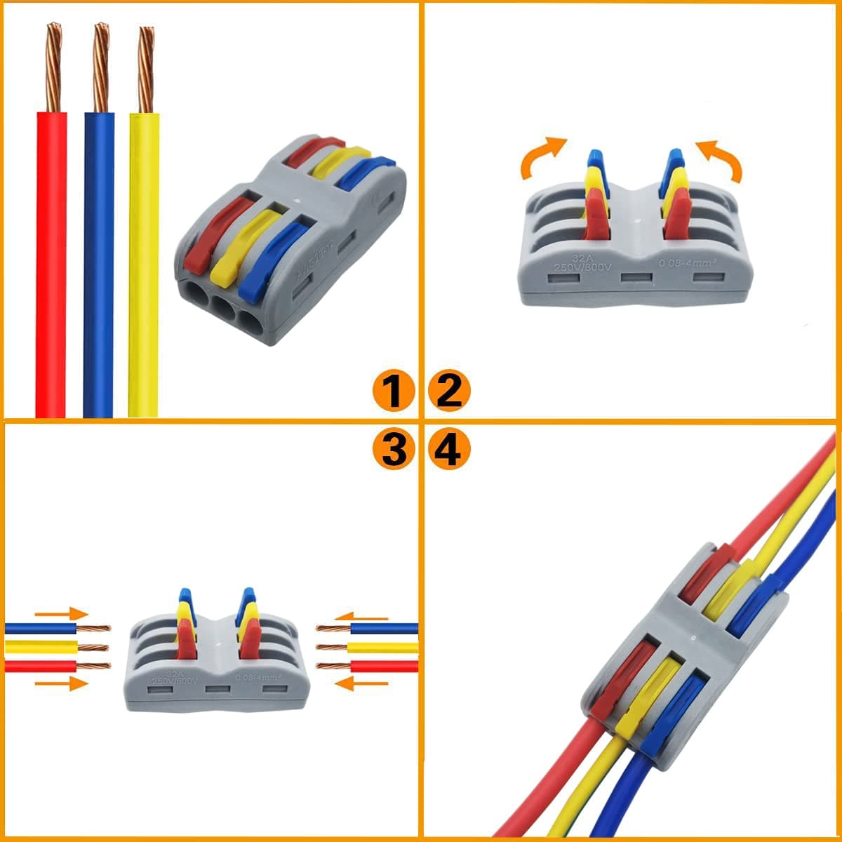 Borne conexiune CESFONJER SPL-3 compacte cu manetă bilaterală (13 buc)