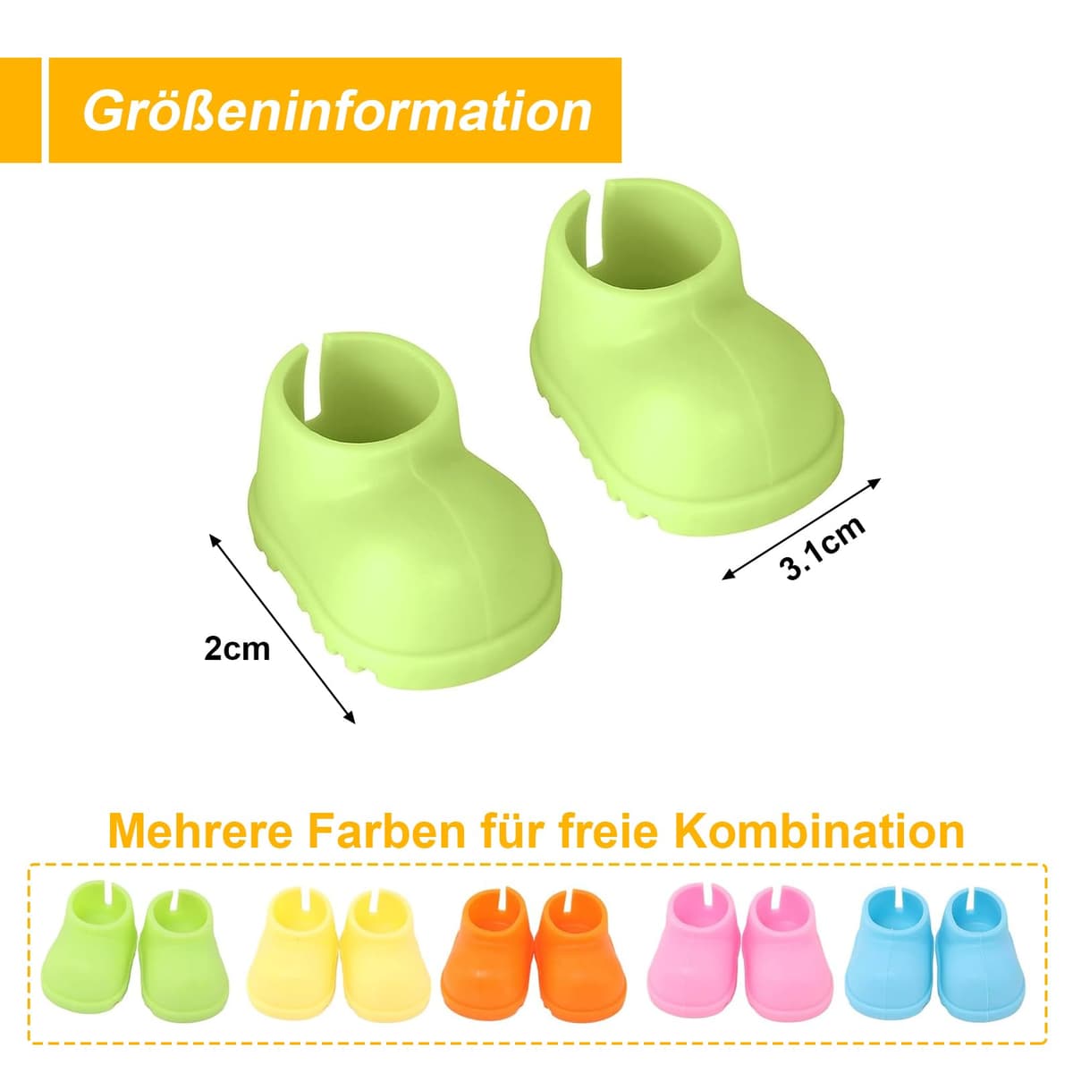 Pantofi pentru păpuși 10cm și 15cm – Pantofi sport din material textil 5 perechi