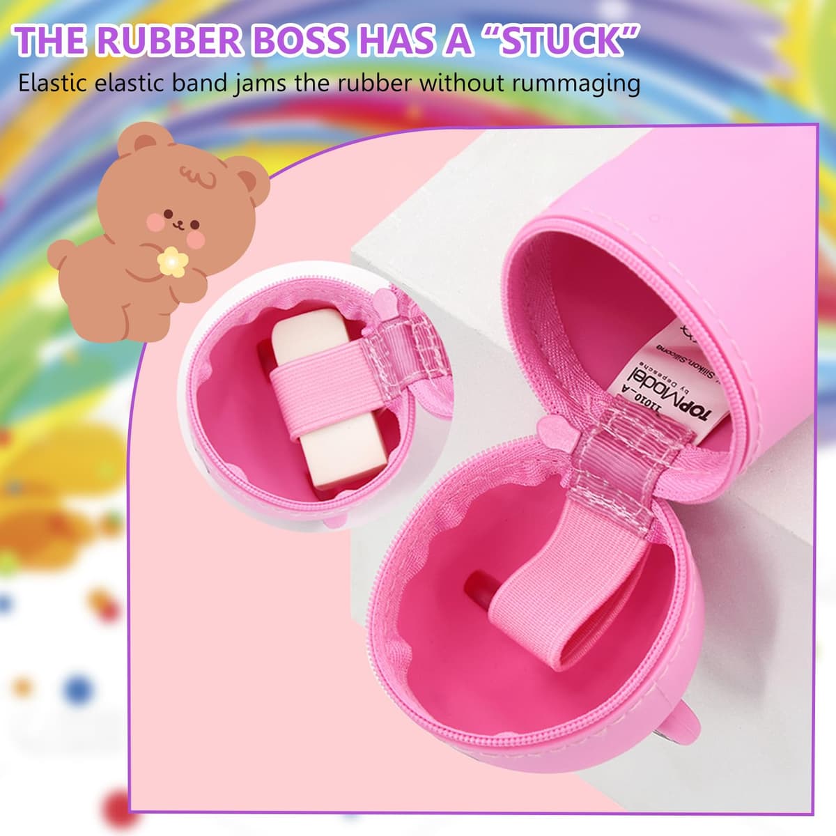 Futuhada Penar silicon moale – 2-în-1 stil urs pentru studenți (verde)