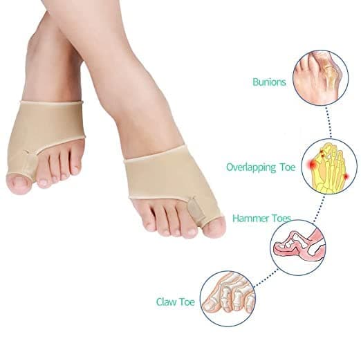 KARELLS separator deget correție hallux valgus, șosete bandaj, separator degete, correție hallux valgus zi/noapte, 4buc