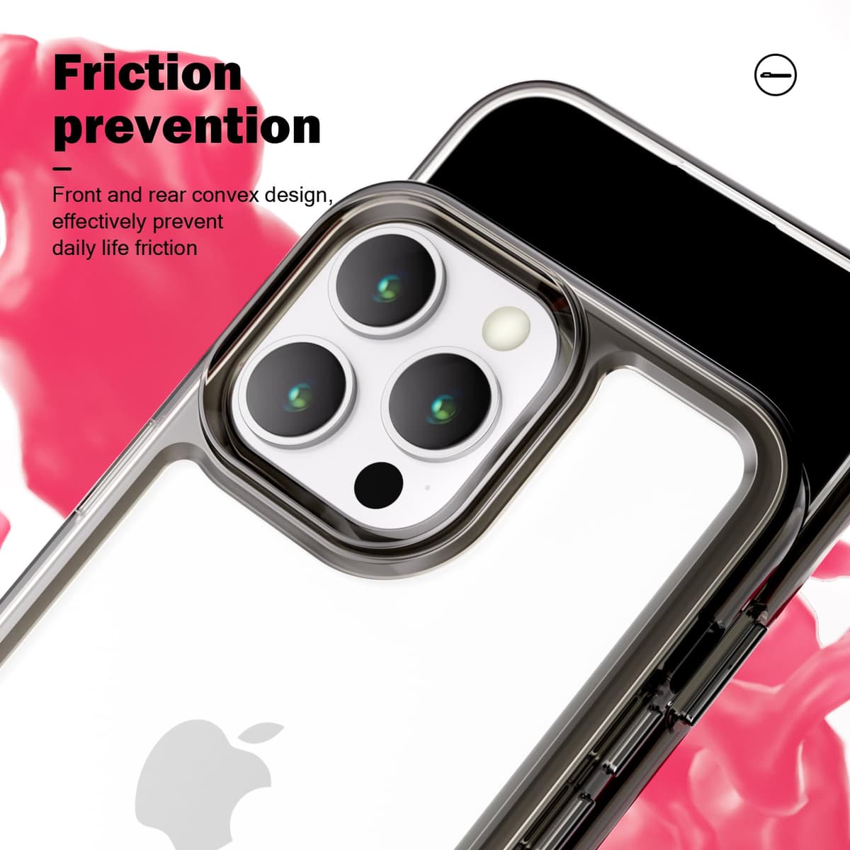 SharkProten Husă iPhone 15 Pro Max subțire rezistentă șocuri TPU - gri