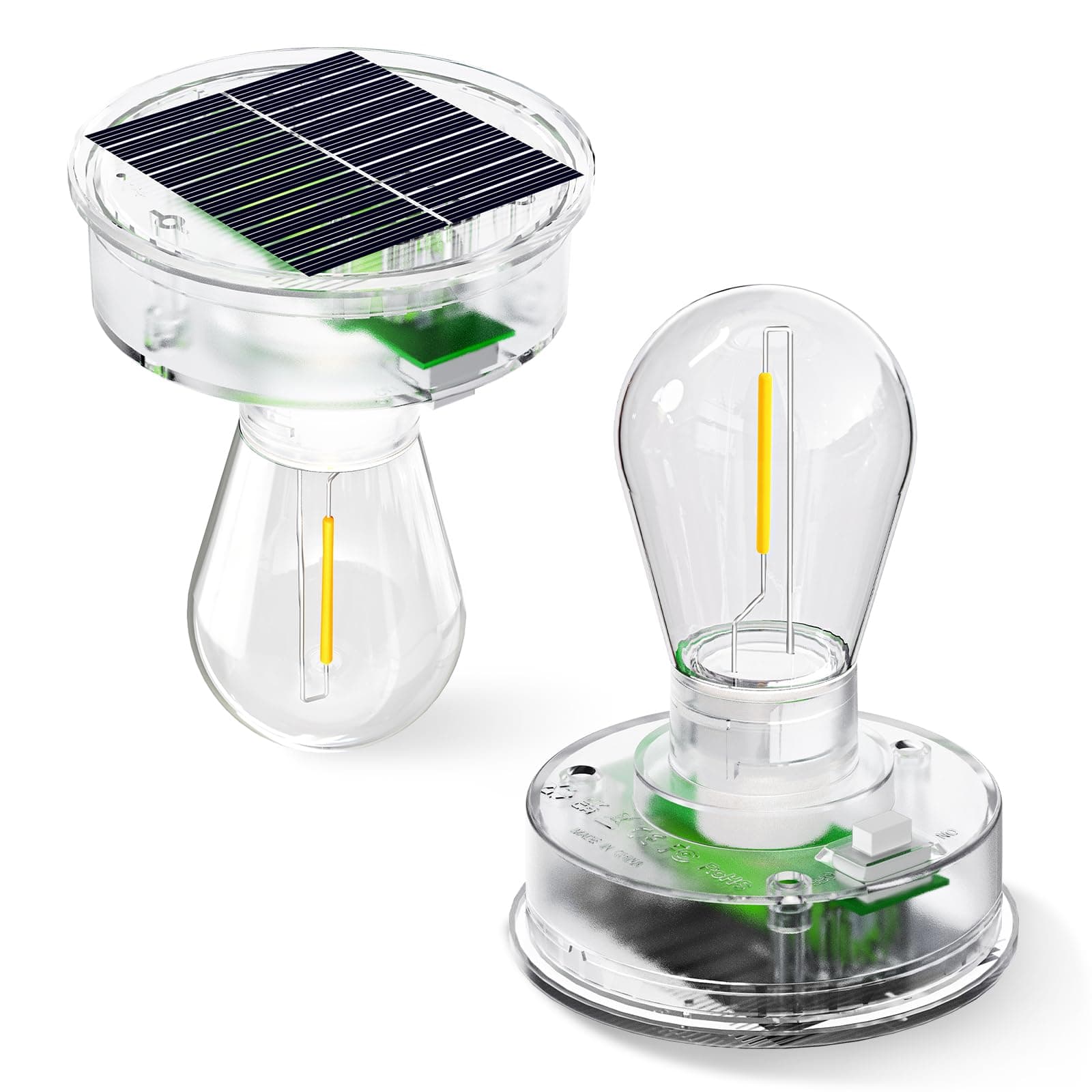 Capac solar înlocuire BUCASA 2 bucăți 8cm, pentru lanterne exterior cu bec tungsten, gradină, masă