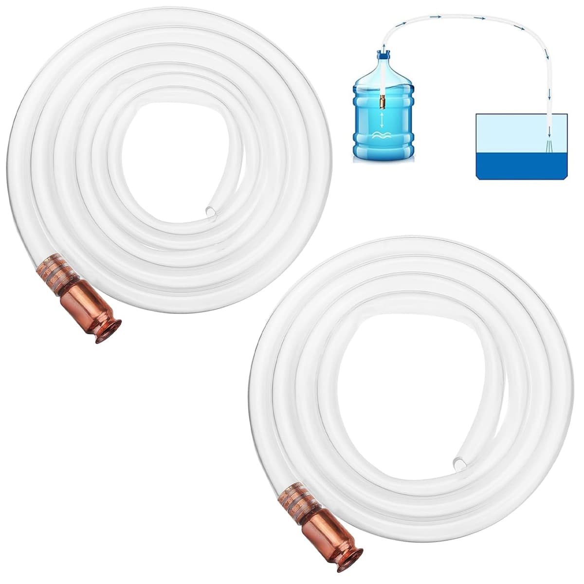 XSHAO® 2 bucăți furtun agitator benzină, 1.8M/2.5M auto-amorsant pentru transfer combustibil