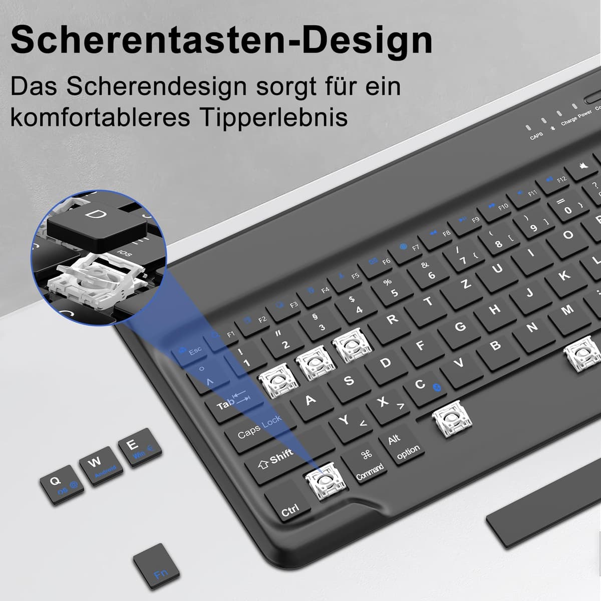 Husă tastatură cu tastatură detașabilă germană QWERTZ pentru iPad Pro 12.9