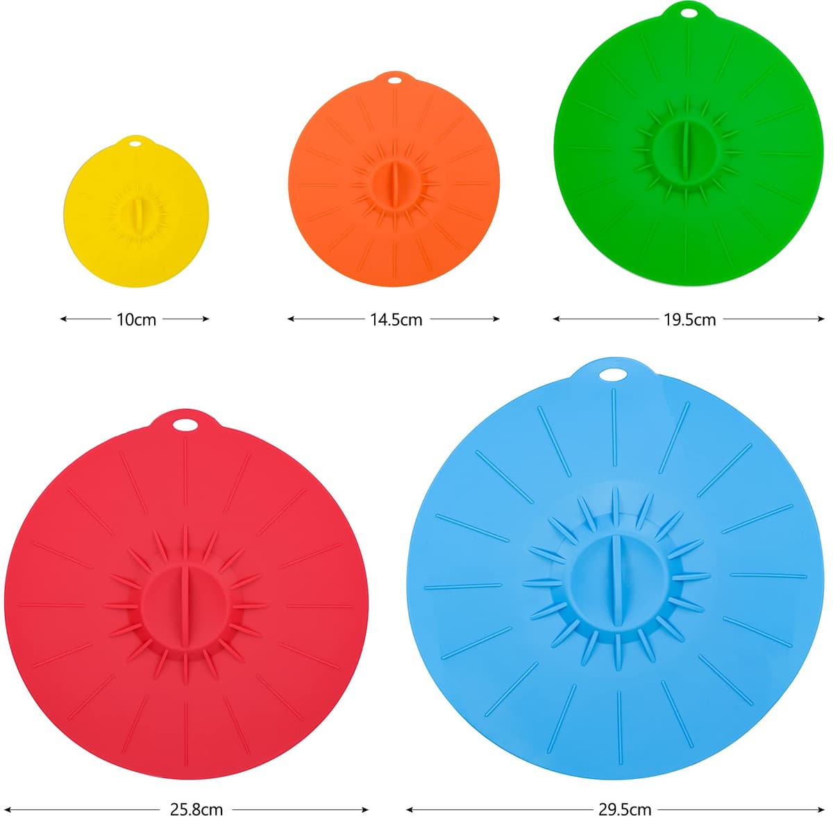 Set 5 capace silicon cu ventuză reutilizabile anti-praf – Culori asortate