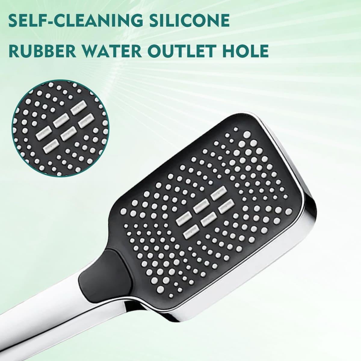 Cap duș, duș manual presiune înaltă, cap duș economisire apă cu 3 tipuri jeturi, cromat, baie