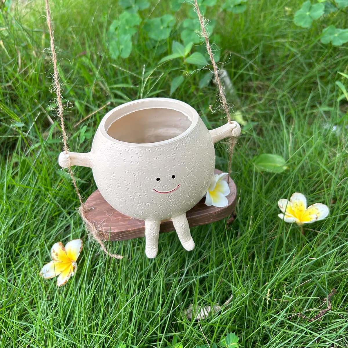 Kingovalley ghivece din rășină cap pivotant suspendate perete interior exterior, coșuri plante decorațiune casă