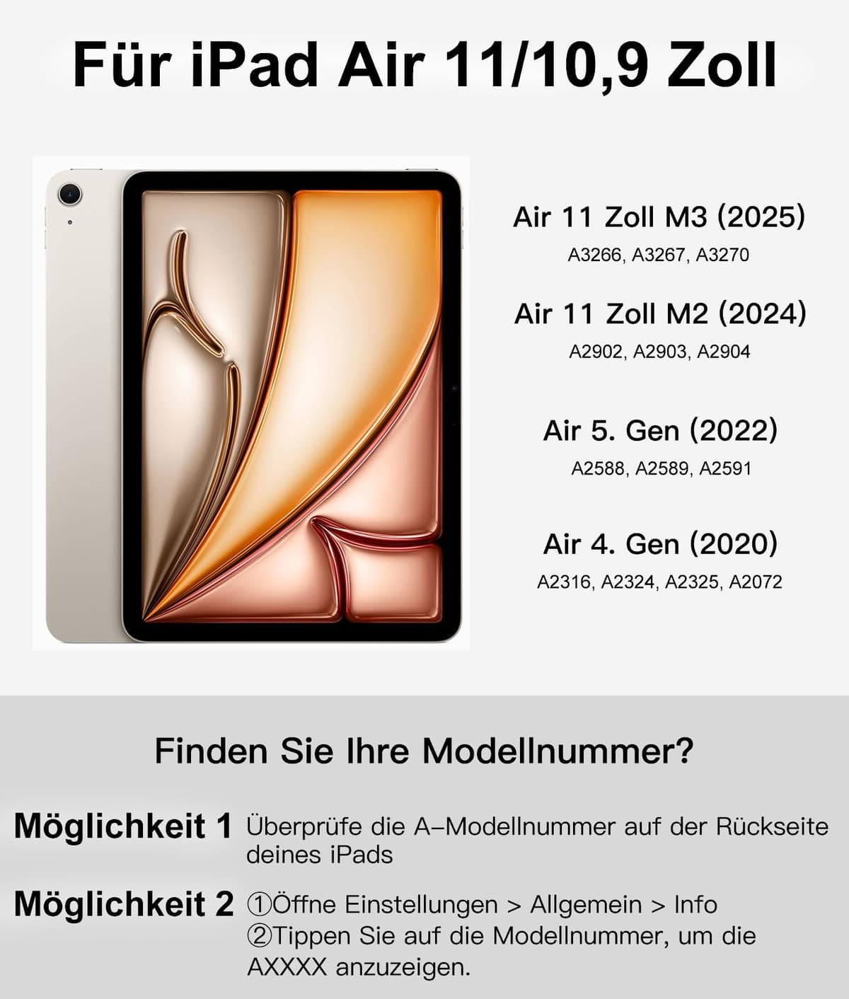 Husă cu tastatură iPad Air 11 inch cu trackpad multi-touch – gri deschis