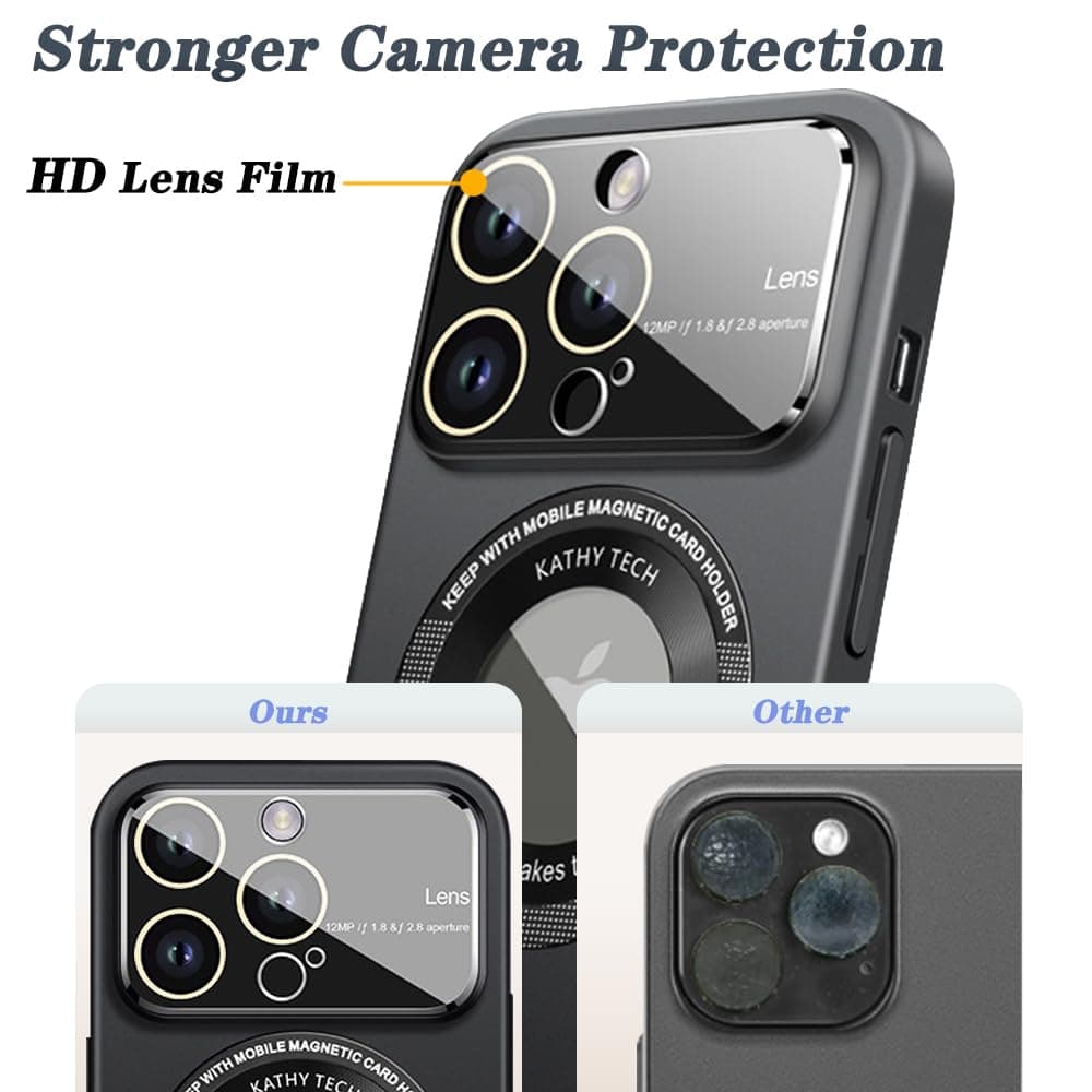 Rdyi6ba8 husă mată iPhone 14 Pro, compatibilă încărcare wireless protecție cameră ultra subțire negru