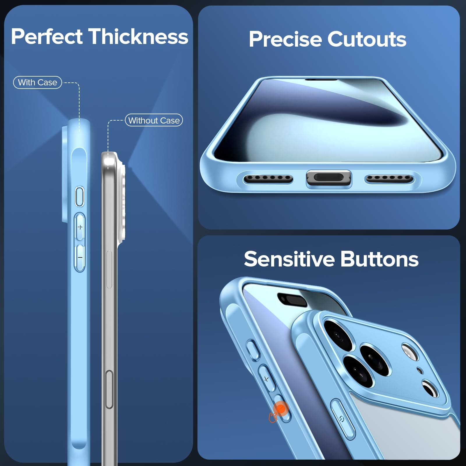 Husă magnetică ivoler iPhone 17 Pro Max albastră MagSafe protecție cameră obiectiv TPU