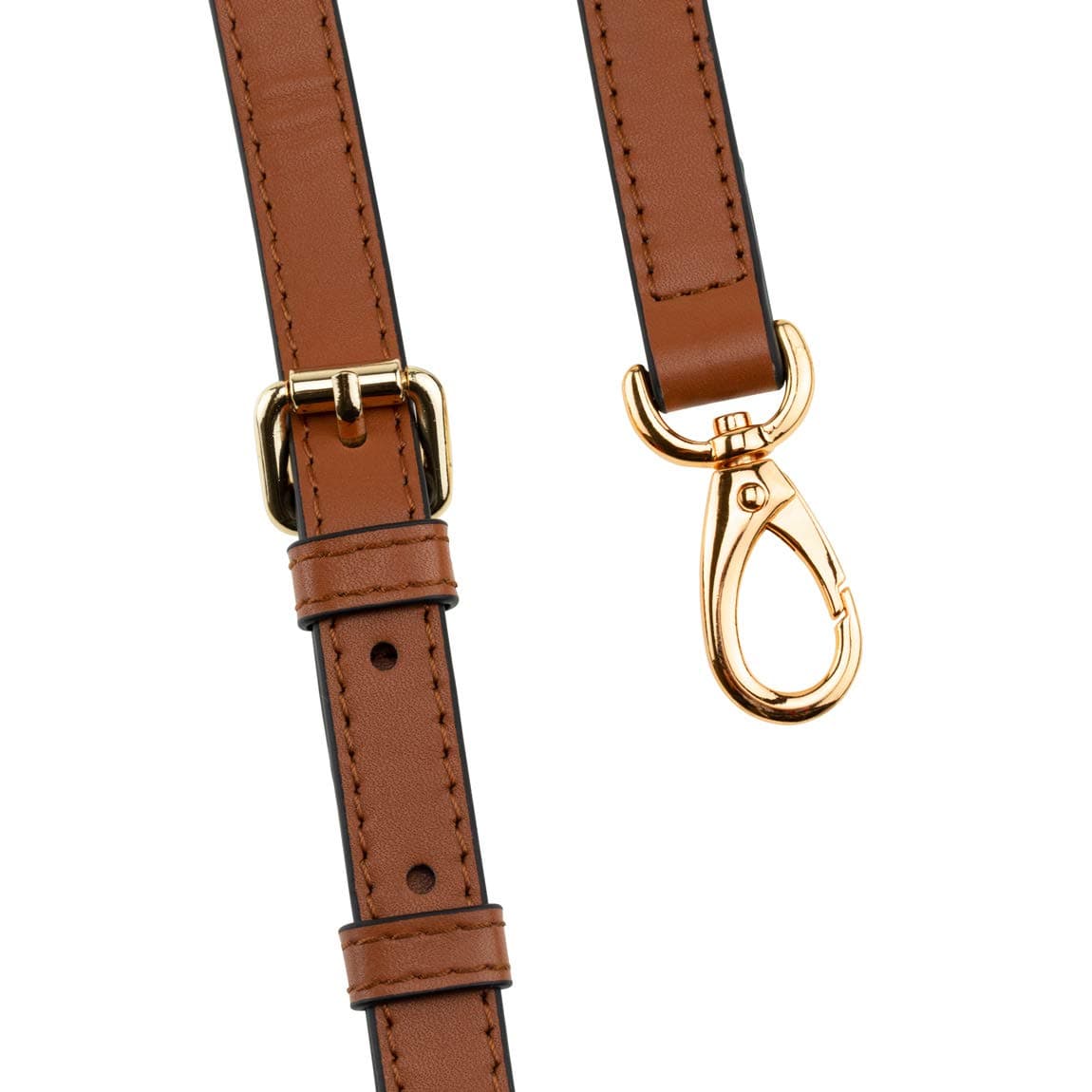 Curea geantă din piele genuină ajustabilă lungă – maro mediu clasic