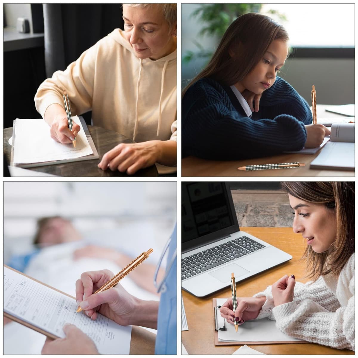 Pixuri Neutre 0.5mm Vârf Fin Uscare Rapidă – Verde (3 Bucăți)