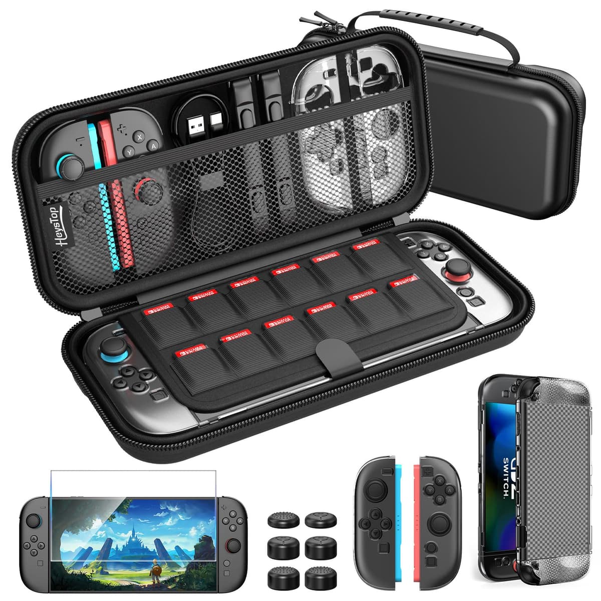 Nintendo Switch 2 Husă Protecție cu Grip pentru Controllere – Negru