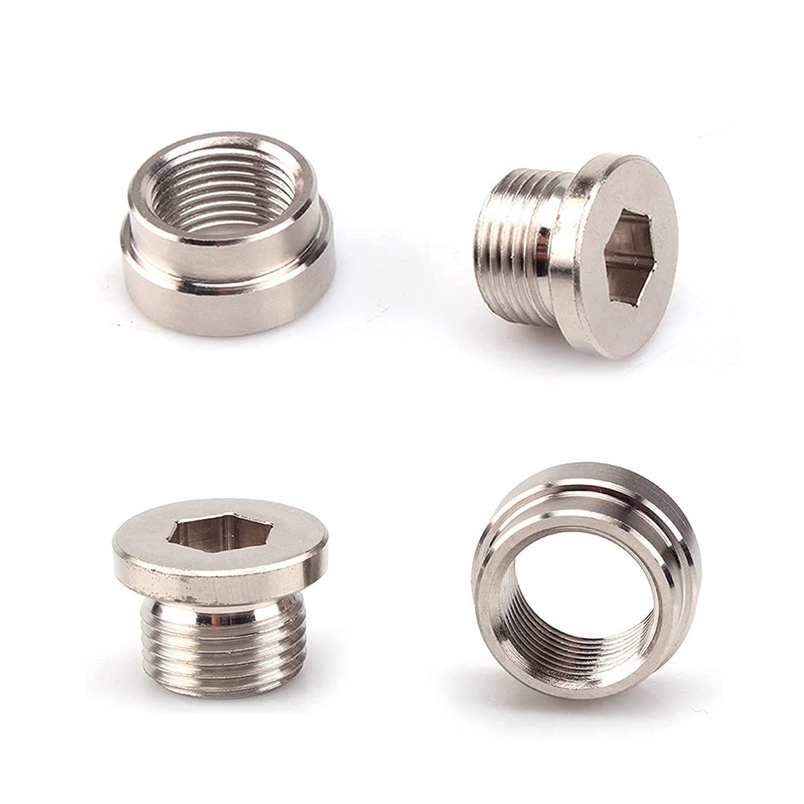 Șuruburi hexagonale senzor oxigen RUIZHI M18X1.5, 4 bucăți, dopuri pentru senzor O2 vehicule auto