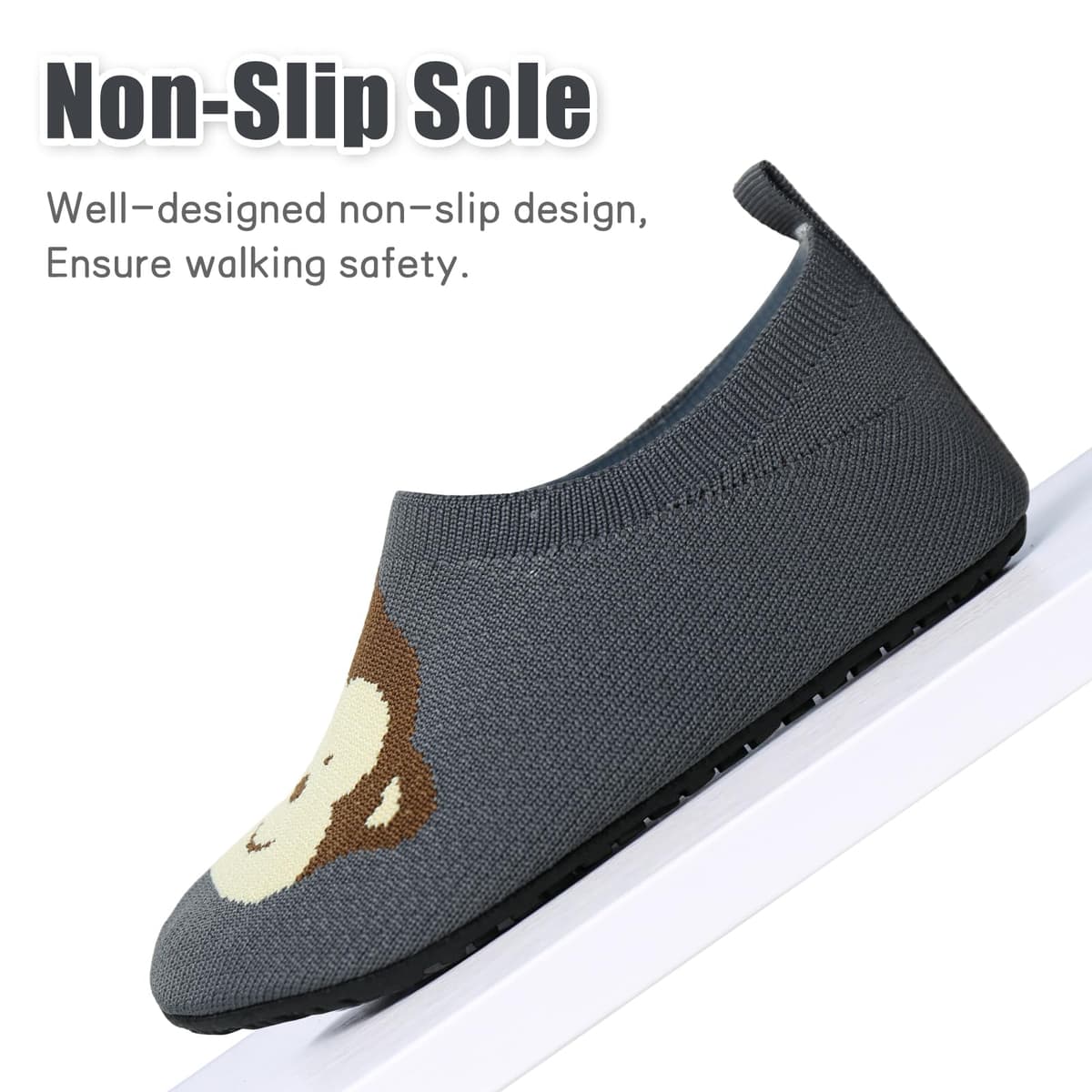 Aisprts Papuci Copii Antialunecare – Design Rechin Respirabil Moale, Albastru Marin EU 26/27