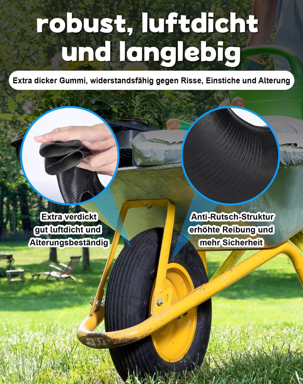 Cameră interior 4.10/3.50-4 pentru roaba și mașini tuns iarbă – valva TR87