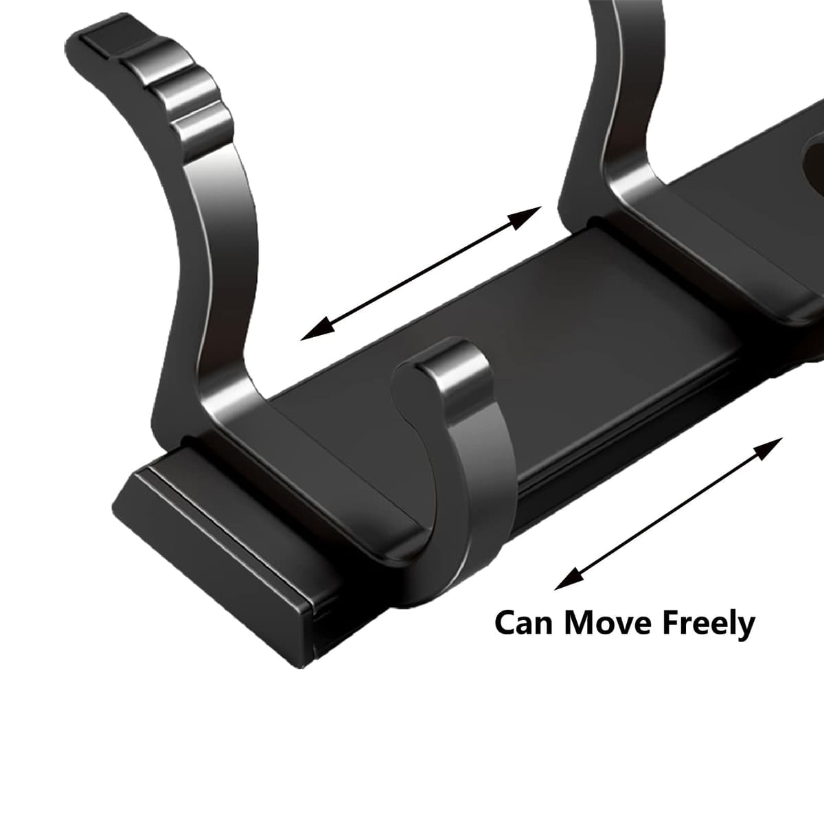 Ahaimy cârlige haine, cârlige haine negru cu 5 cârlige, cârlige perete, moderne 5 cârlige duble perete, 36 cm, fără găurire (negru)