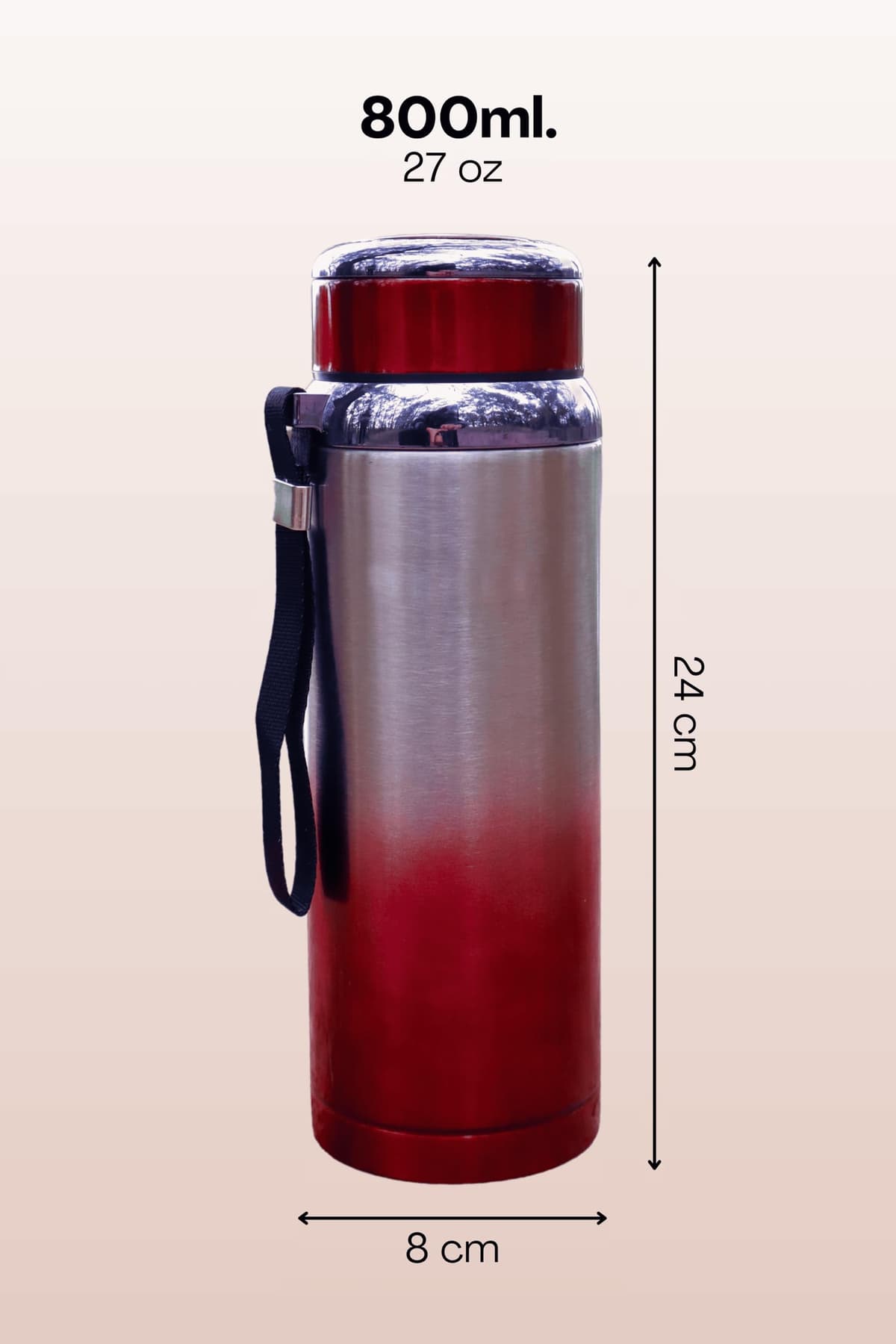 JOME Sticlă termică oțel inoxidabil 316 800ml menține apa rece 24h caldă 12h – fără BPA