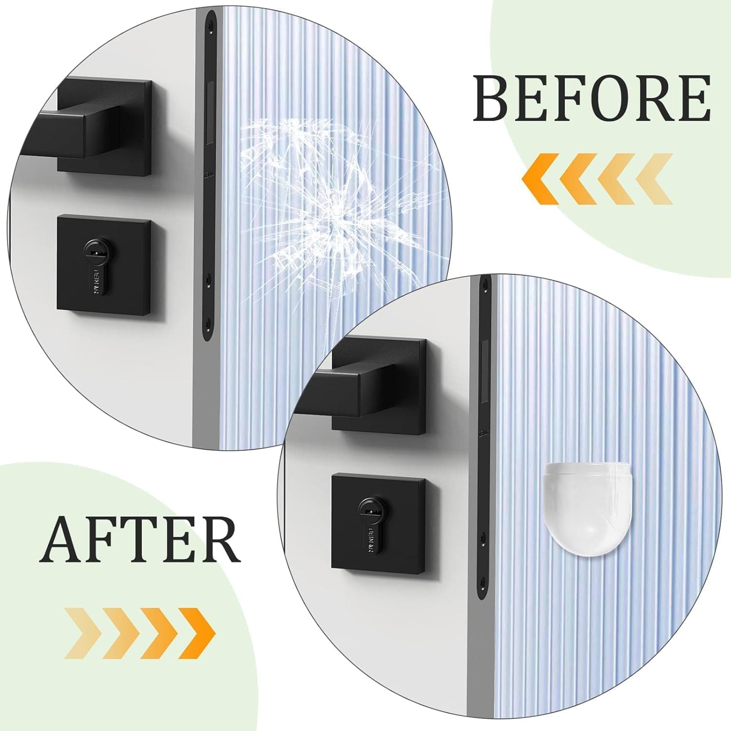 Set 6 opritoare ușă QZKJQDD adezive silicon gel autoadeziv podea protecție