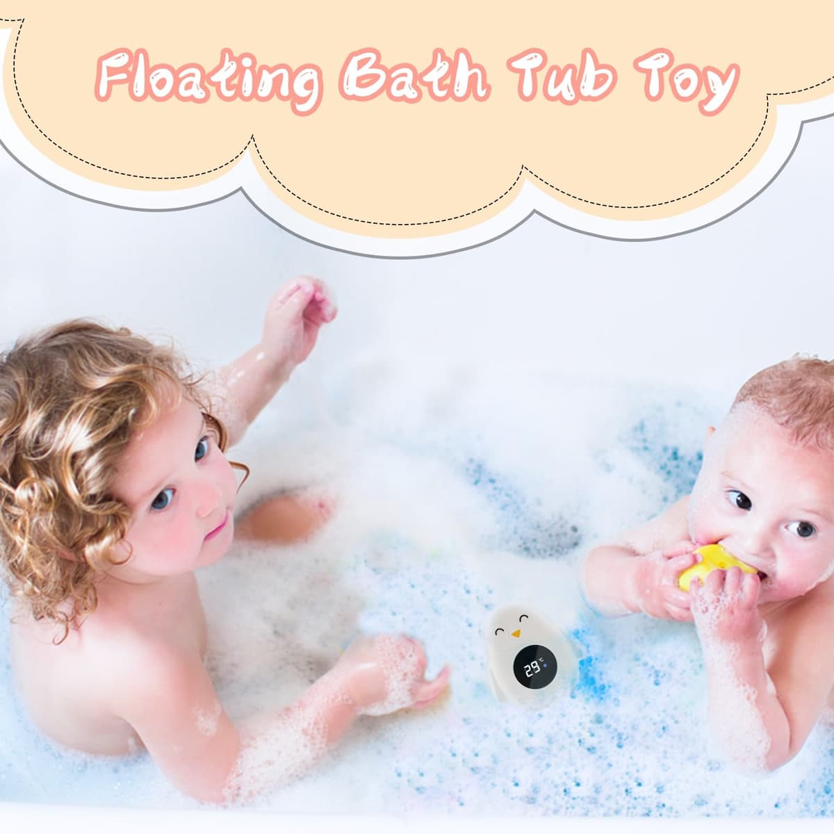 Termometru baie bebeluși, termometru apă digital, cu LED avertizare temperatură, potrivit căzi piscine copii