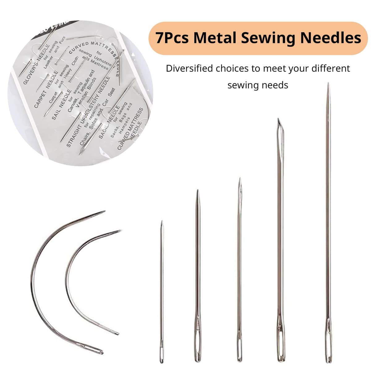 Set 19 piese sculă șilă kit cusut piele cu ac și ață – Multicolor