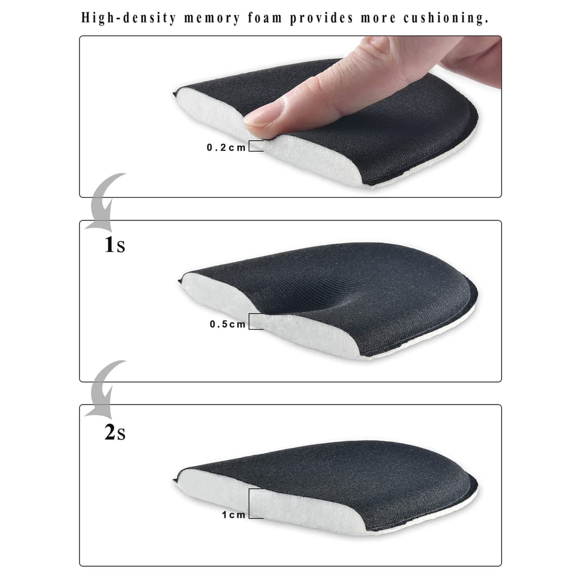 Branțuri spumă cu memorie pentru bărbați - negru mărimea 45 EU