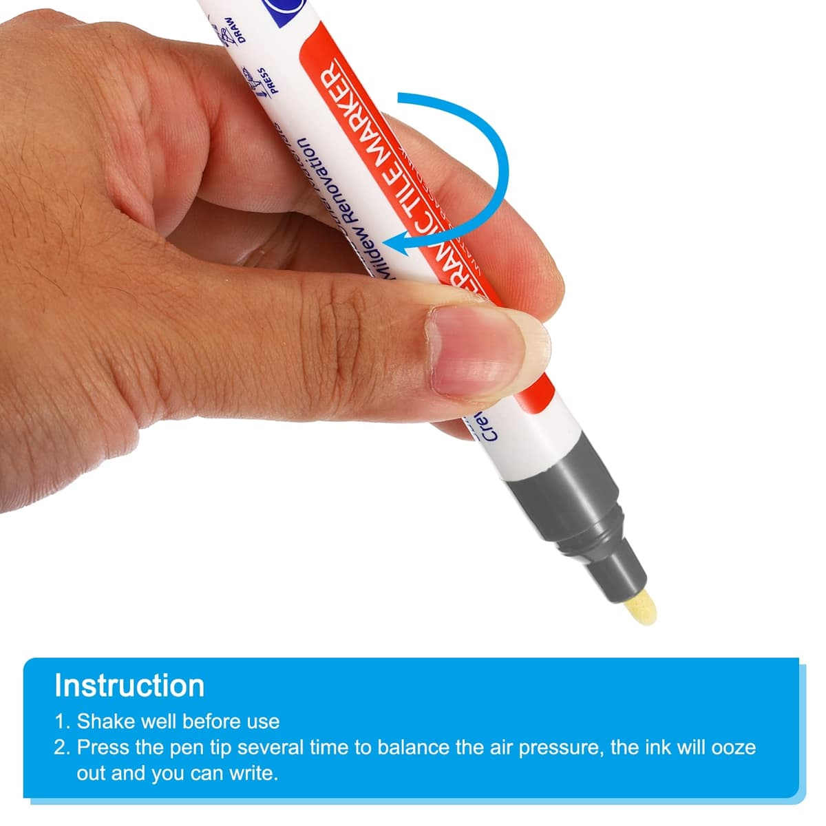 Marker rosturi 4 bucăți pixuri reparație marcaj vopsea pentru rosturi gresie podea - gri deschis