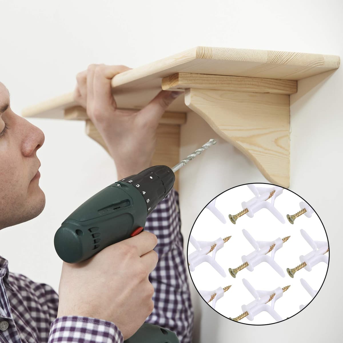 100buc set dibluri gips-carton (50 dibluri, 50 șuruburi), dibluri cu șuruburi expansiune pentru gips-carton beton cărămizi