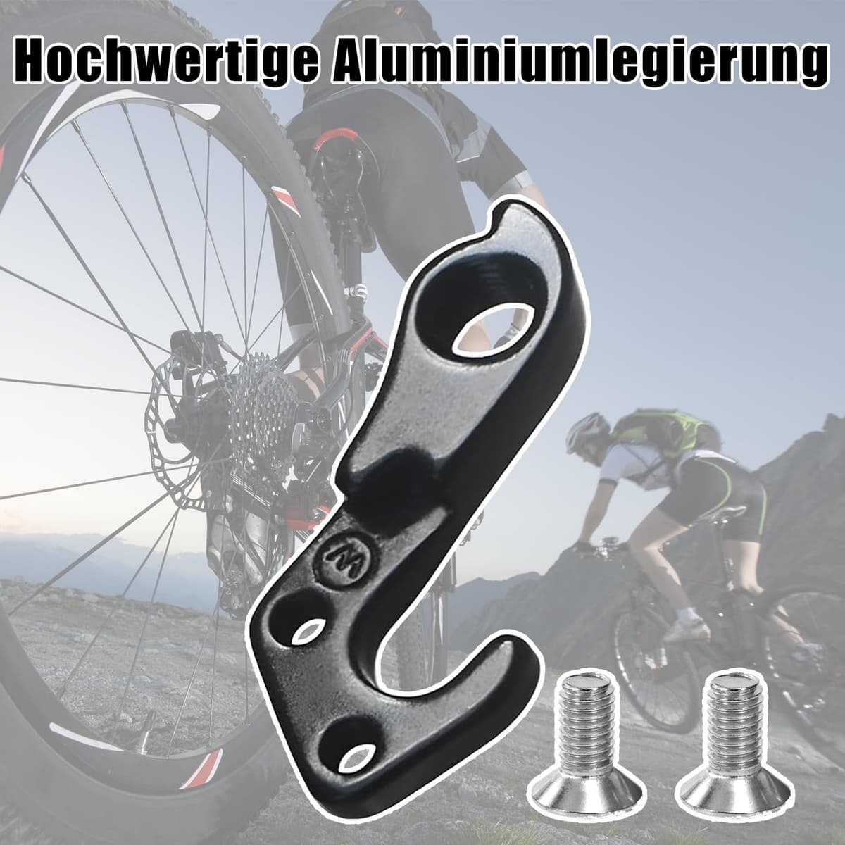 QZKJQDD Agățătoare schimbător aliaj MTB piesă înlocuire – Neagră