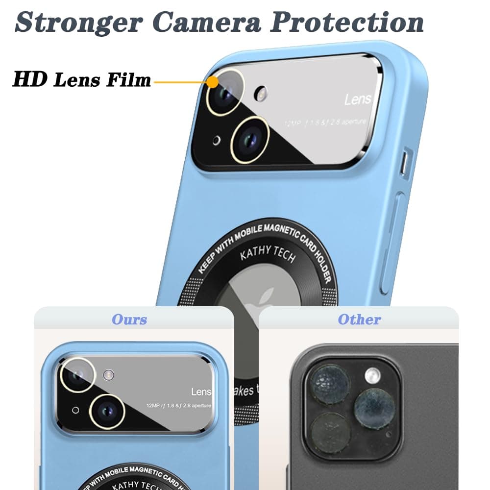 Rdyi6ba8 husă mată iPhone 13, compatibilă încărcare wireless protecție cameră ultra subțire albastru