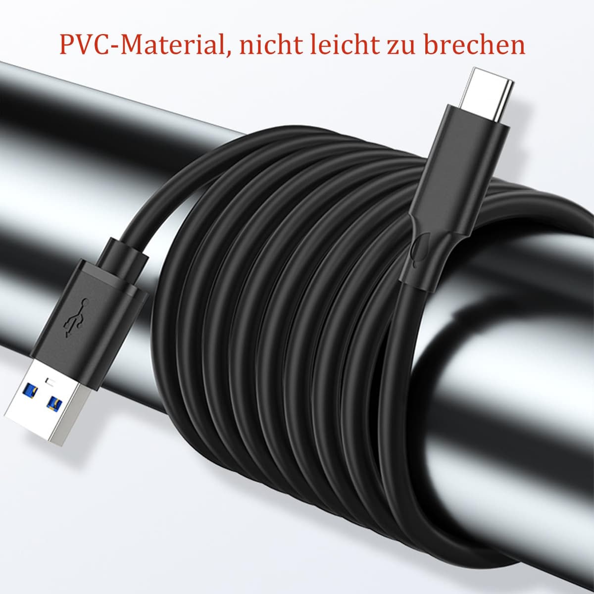 VMOJO Cablu USB-C la USB-A 3.0 60W încărcare rapidă, viteză 400Mbps, pentru Samsung Galaxy, tablete, laptopuri, 0.5m