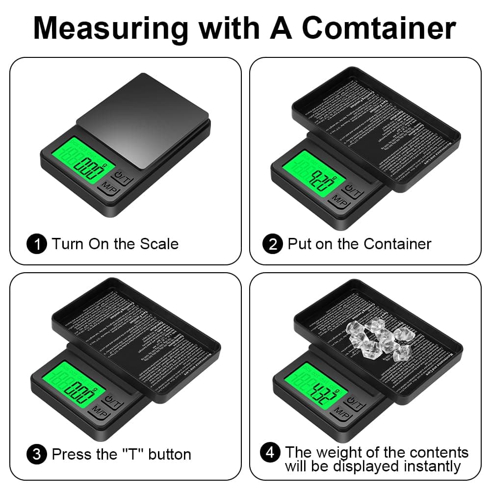 HOTUT cântar de buzunar, 1000g/0.01g, cântar precizie cu display LCD, portabil compact, pentru aur, monede, bijuterii, bucătărie, multifuncțional digital