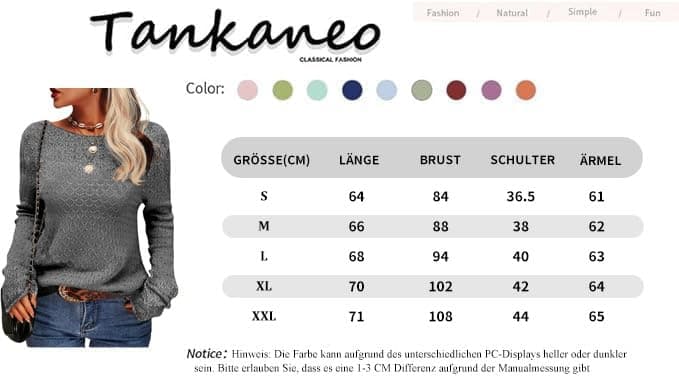 Bluză femei mâneci lungi slim tricot - culoare unită