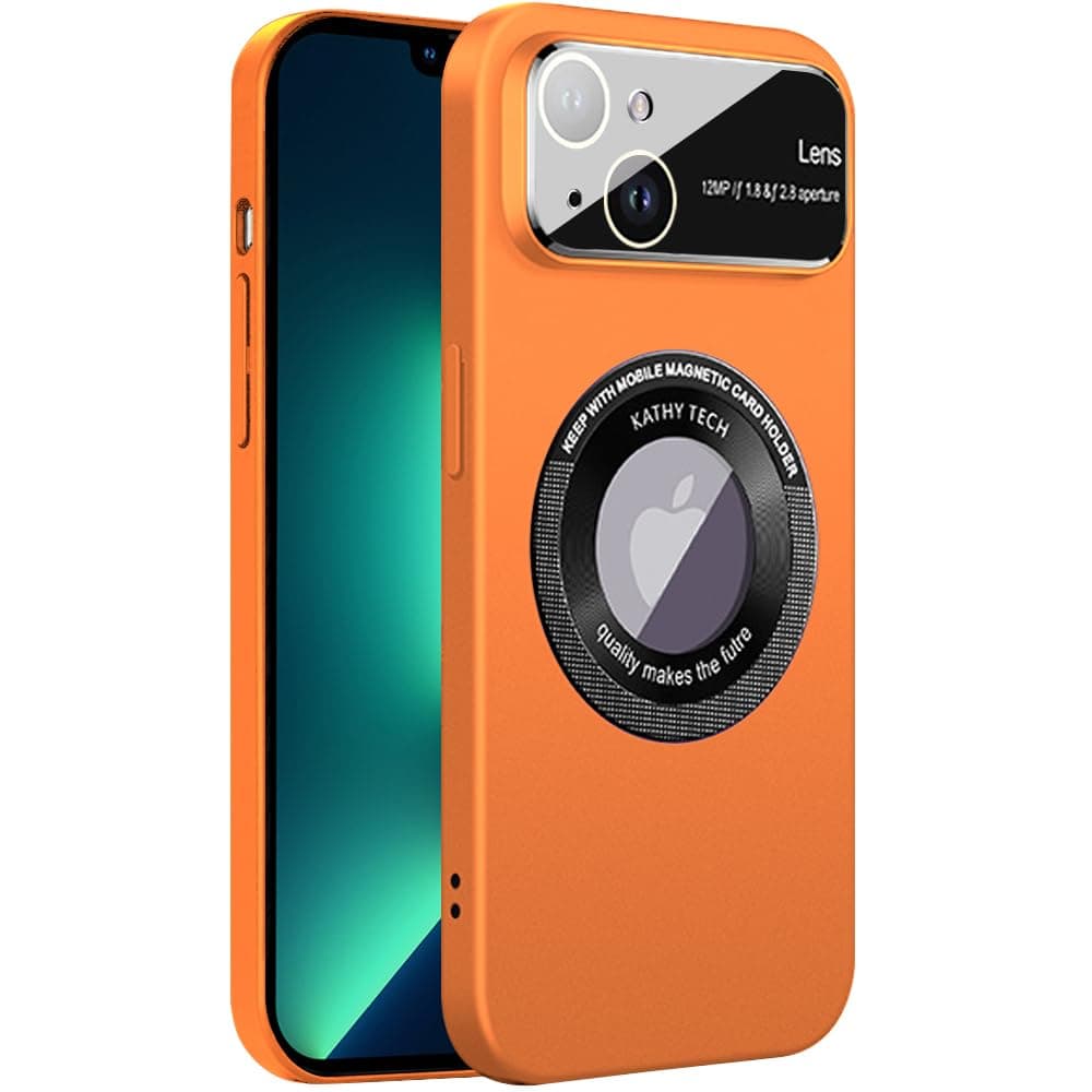 Rdyi6ba8 husă mată iPhone 14 Plus, compatibilă încărcare wireless protecție cameră ultra subțire portocaliu