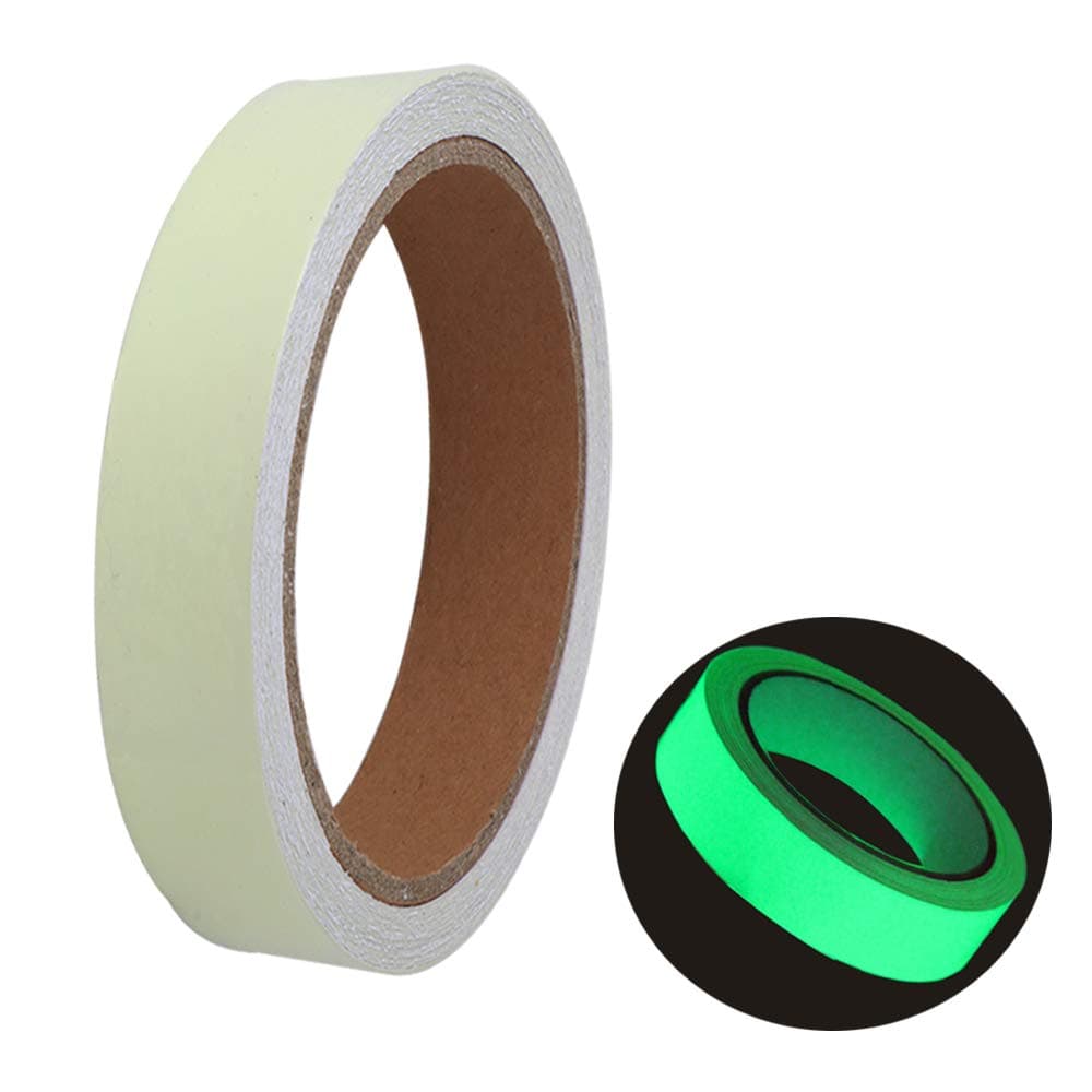 QitinDasen Bandă adezivă fluorescentă 5m x 2cm luminoasă în întuneric pentru marcare
