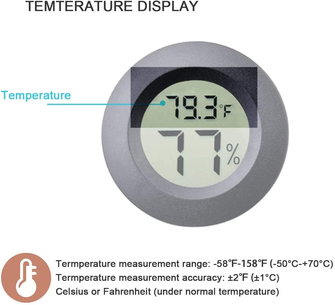 ZHITING 2buc termometru digital higrometru monitor LCD interior exterior – alb