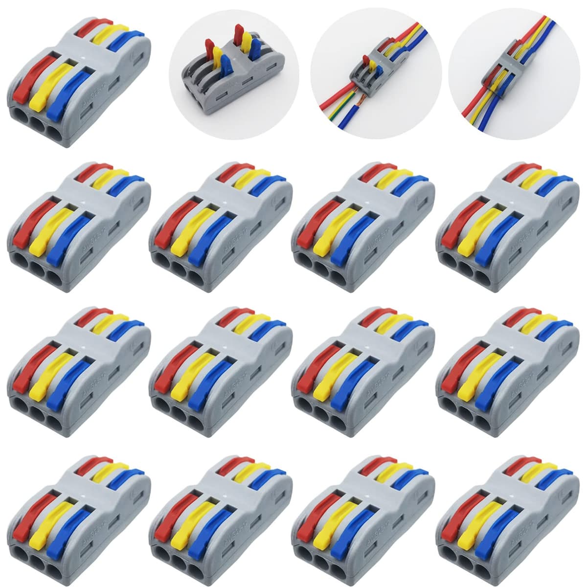 Borne conexiune CESFONJER SPL-3 compacte cu manetă bilaterală (13 buc)