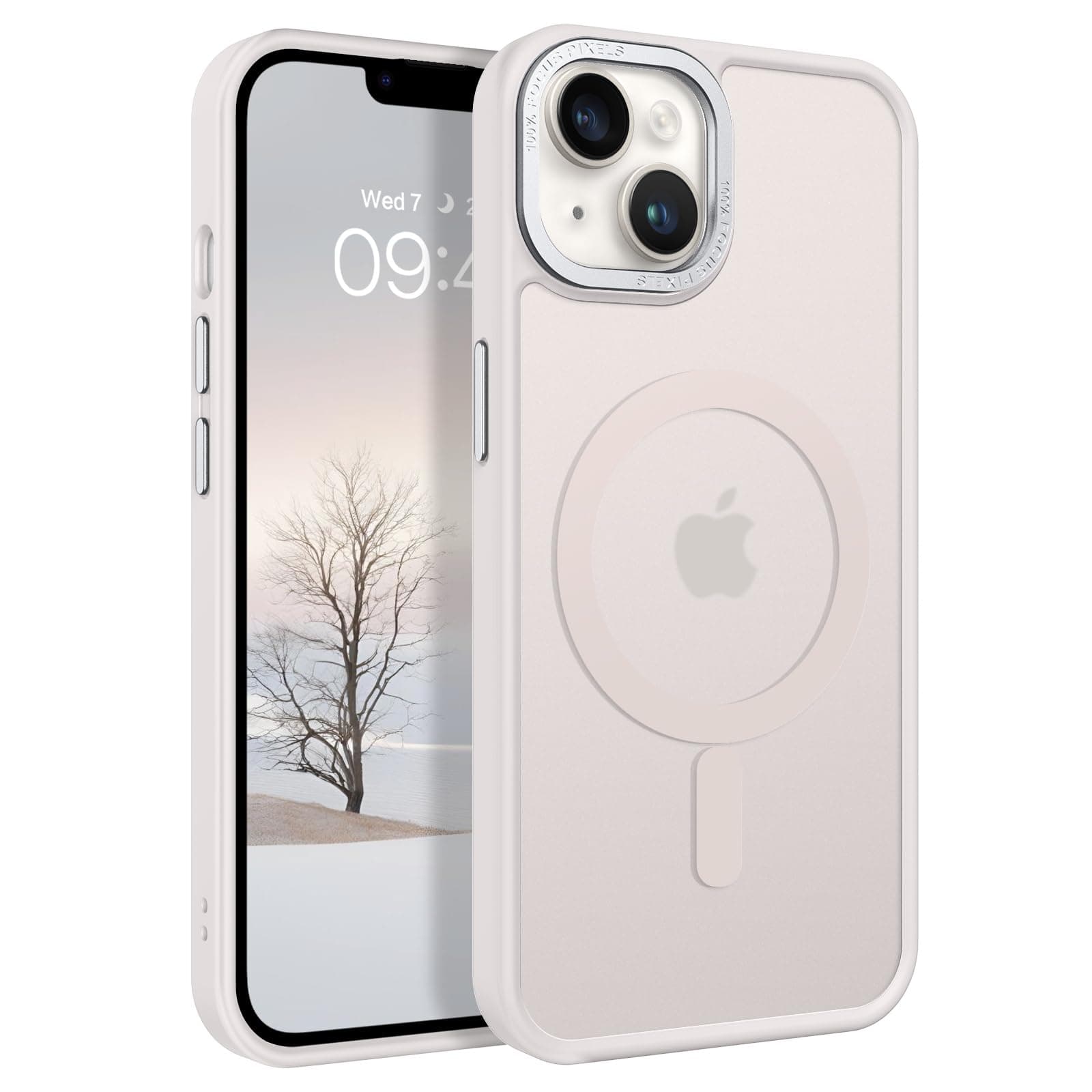 Husă GaoBao iPhone 14 translucidă mată magnetică anti-șoc anti-amprente verde deschis finisaj