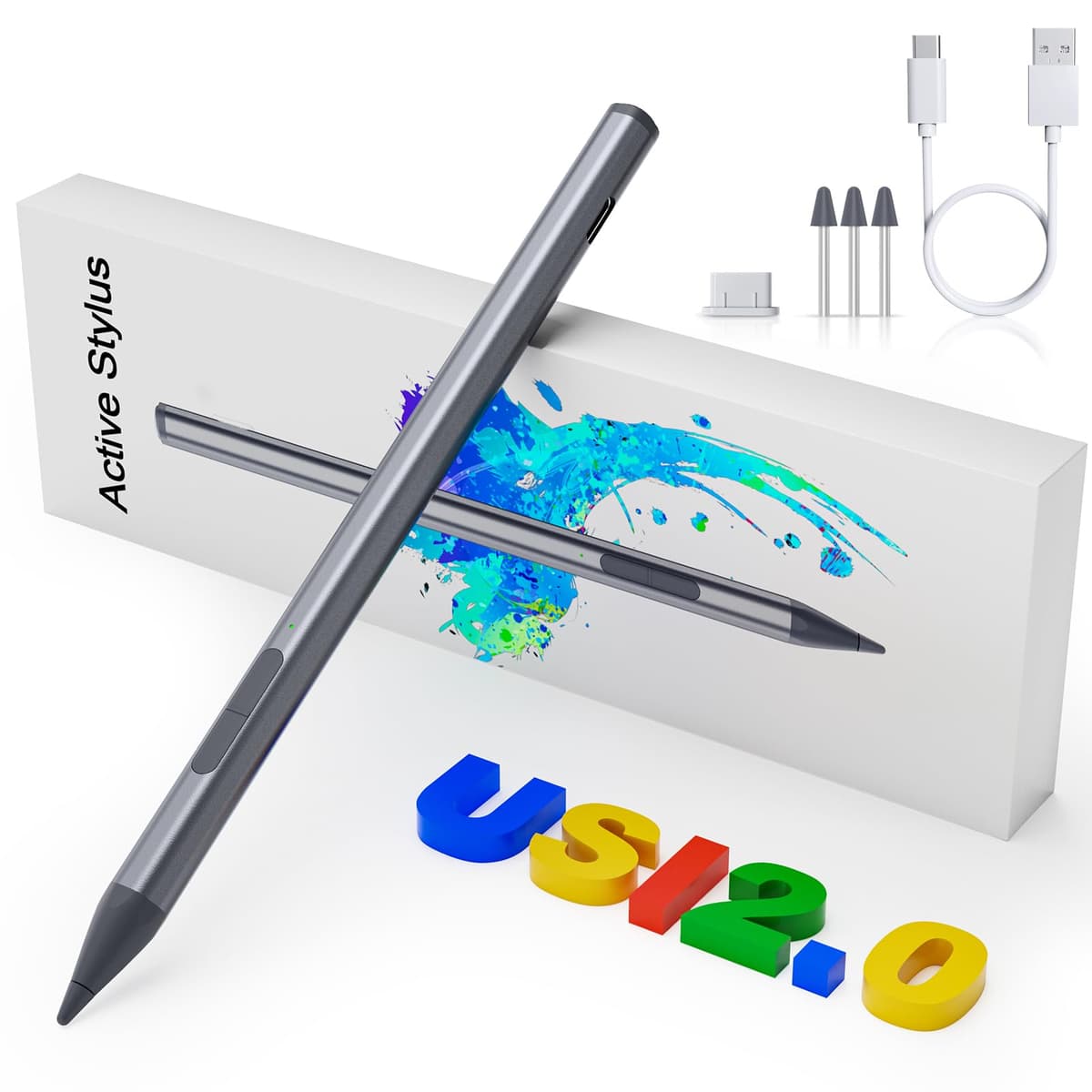 Stylus USI 2.0 Încărcare Rapidă cu Palm Rejection – Negru