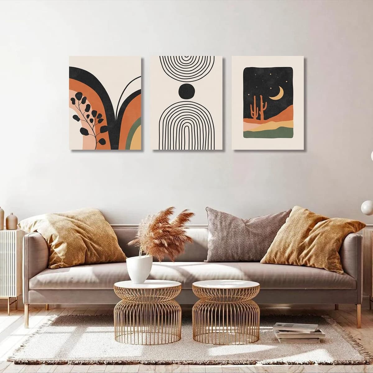 EPOKNQ poster abstract artă perete 3 bucăți – Boem 40x60cm