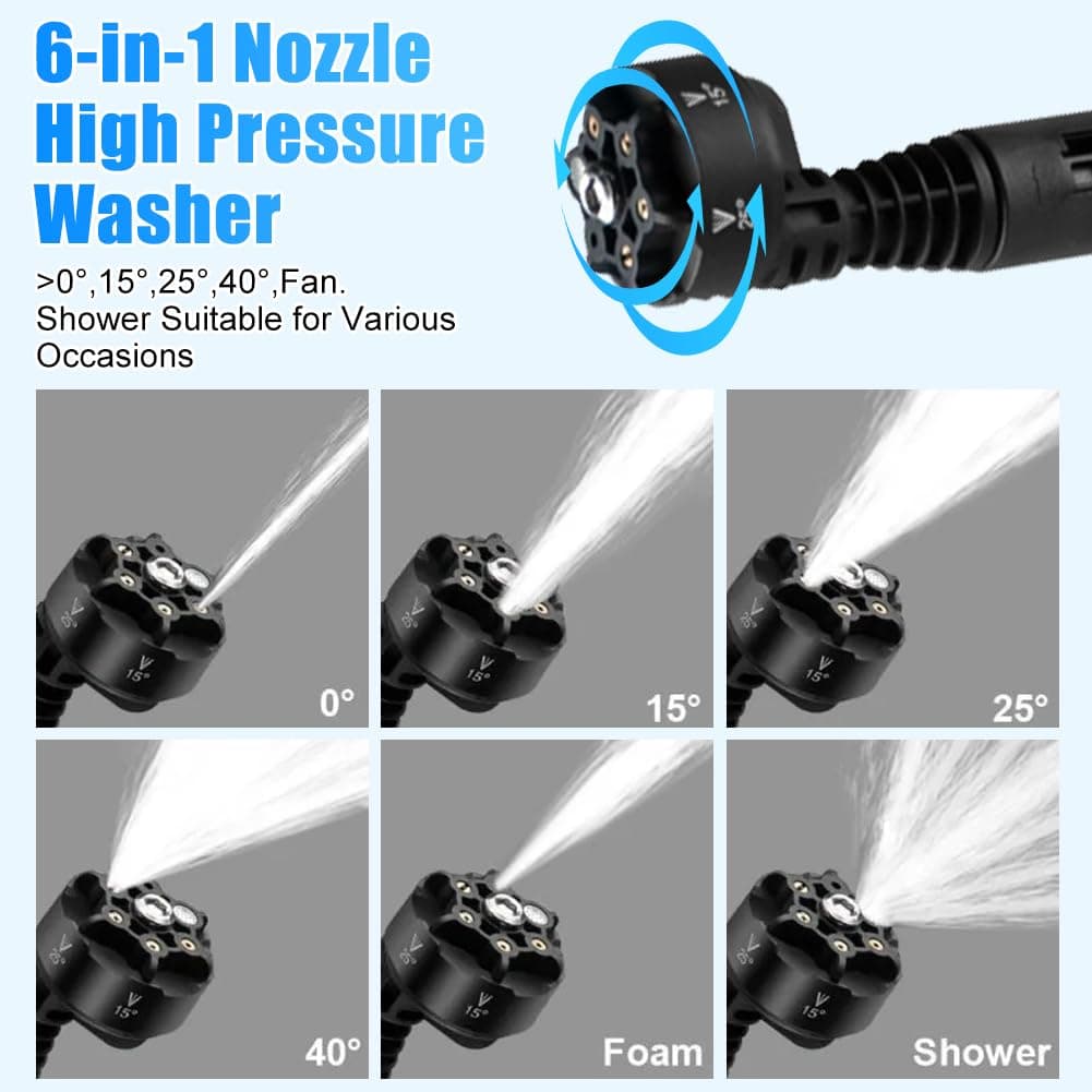 Aparat spălat cu presiune fără fir Roadtime, motor brushless portabil pistol compatibil baterie