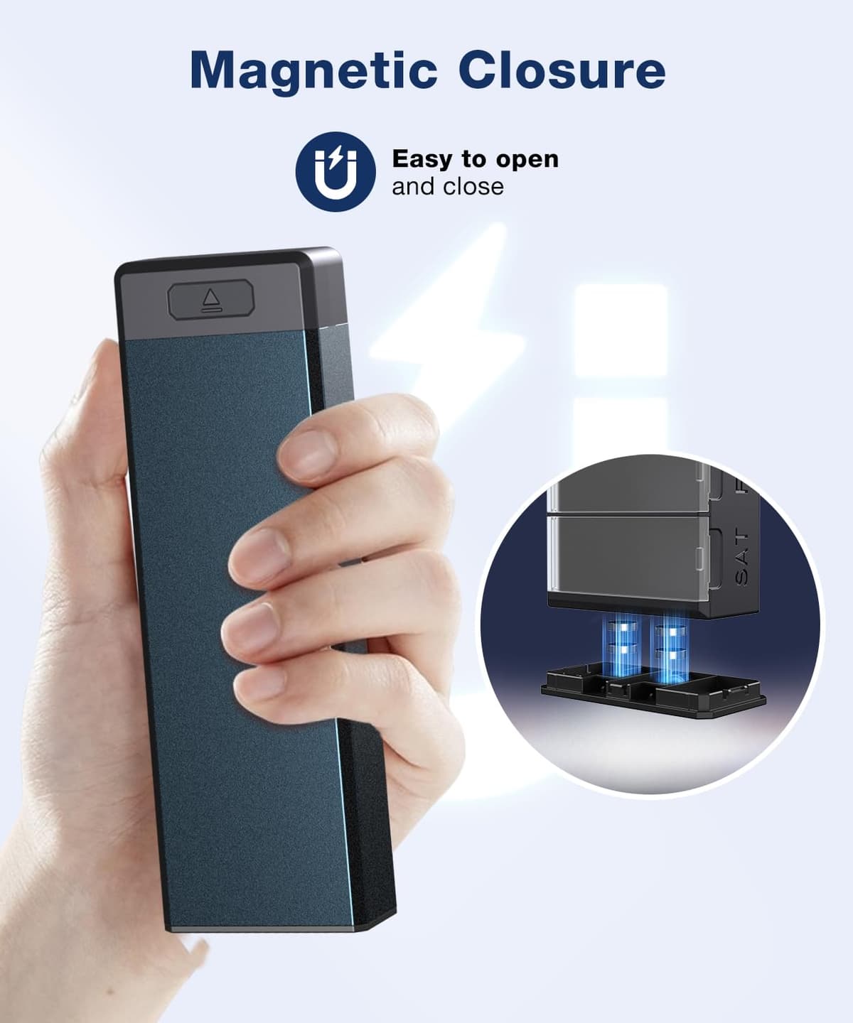 Organizator de pastile 7 zile cu tavă din aluminiu - portabil, container metalic