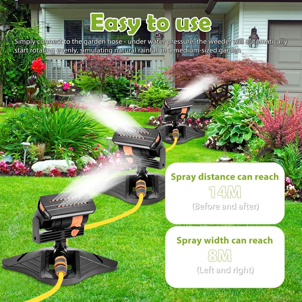 Aspersor gazon oscilant 16 duze și 4 moduri udare – Automat dreptunghiular