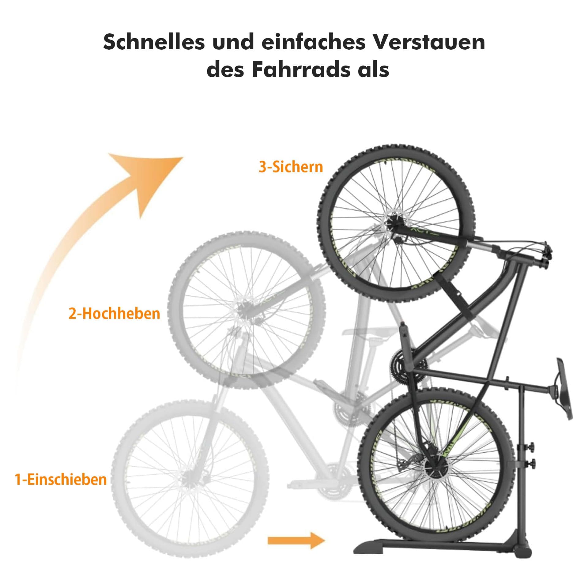 Suport bicicletă vertical Mimoke, stand liber pentru depozitare biciclete interior - garaje și locuințe