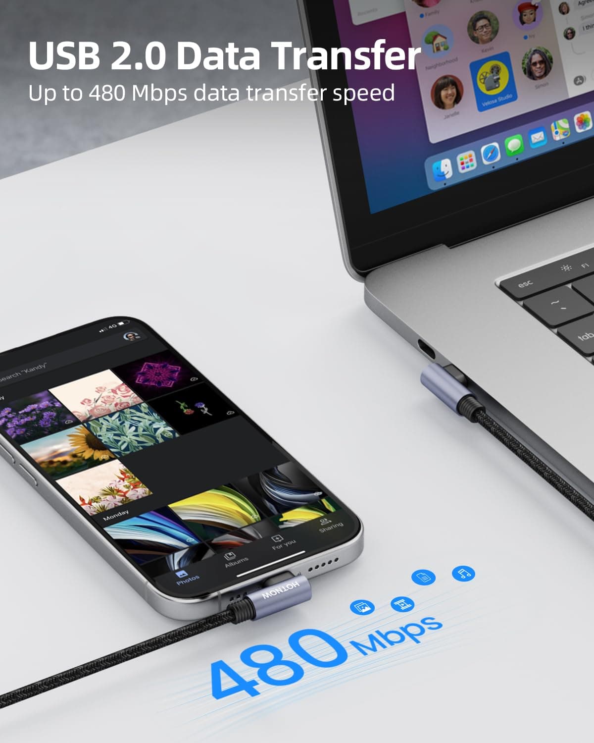 Cablu USB C la USB C unghi drept încărcare rapidă – 0.3m pachet 3 bucăți