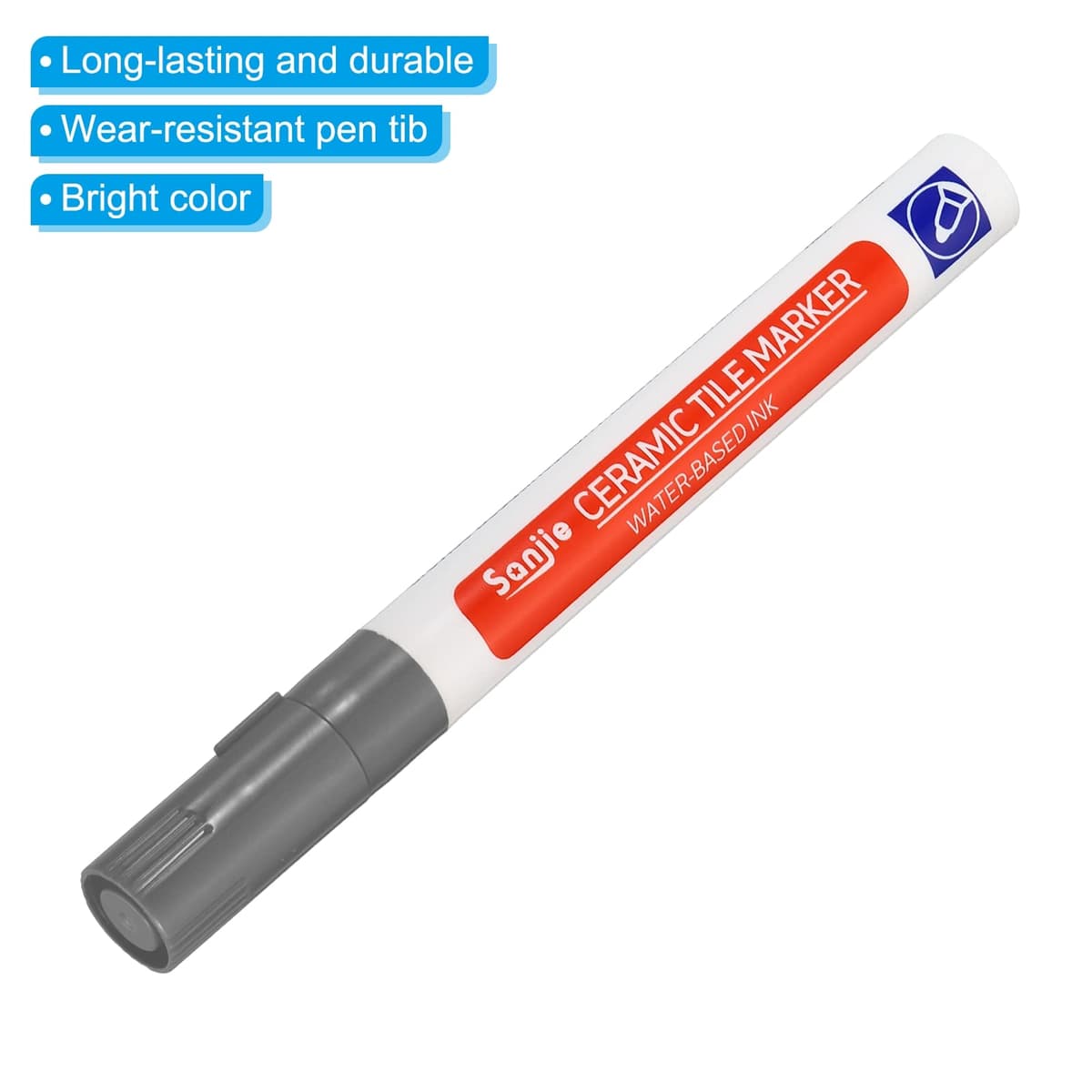 Marker rosturi 4 bucăți pixuri reparație marcaj vopsea pentru rosturi gresie podea - gri deschis