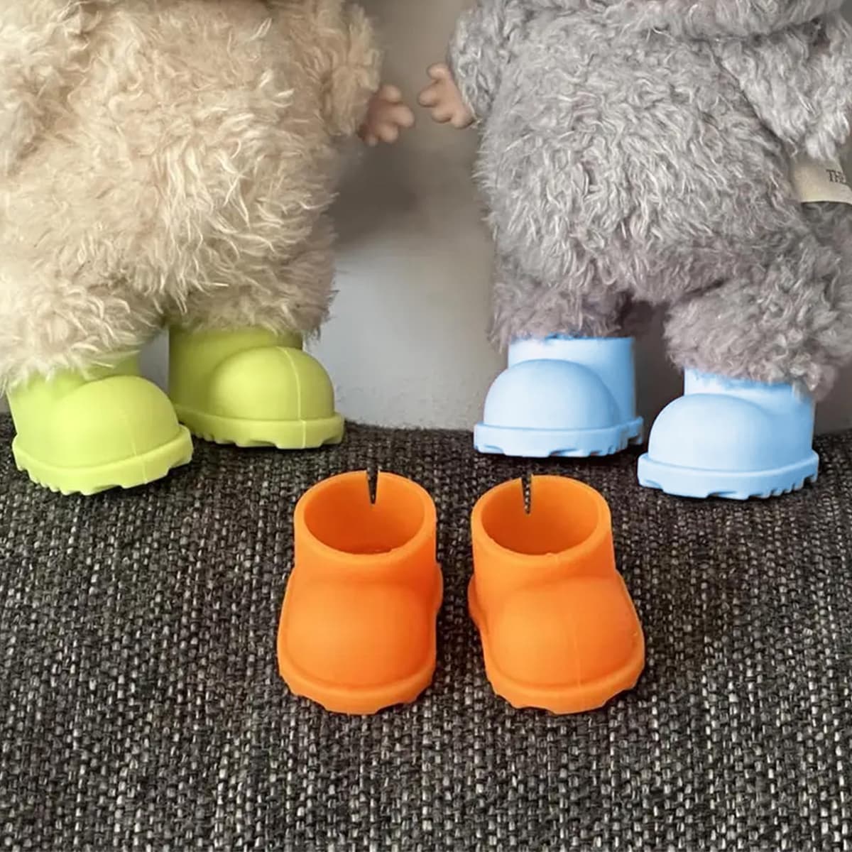 Pantofi pentru păpuși 10cm și 15cm – Pantofi sport din material textil 5 perechi