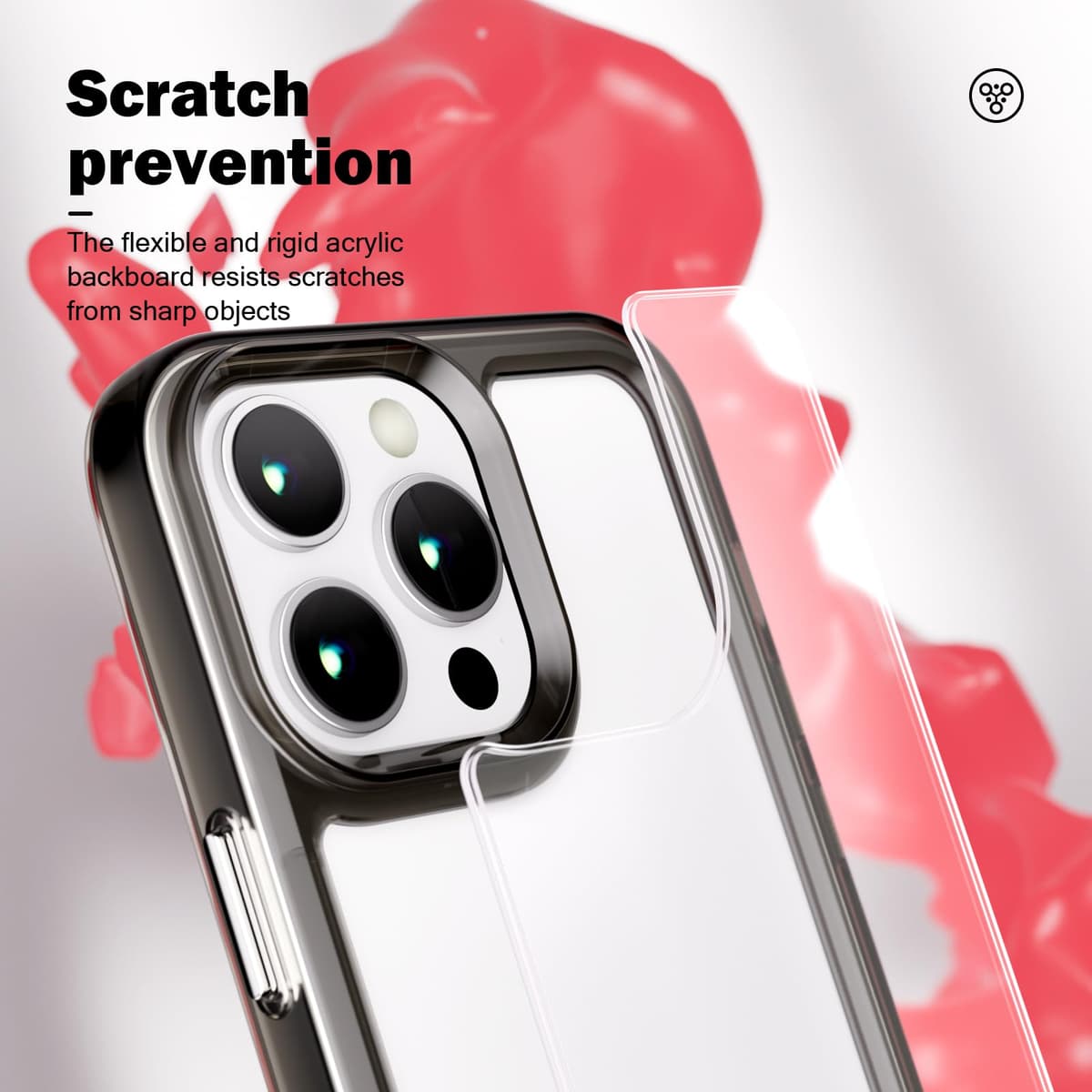 SharkProten Husă iPhone 15 Pro Max subțire rezistentă șocuri TPU - gri