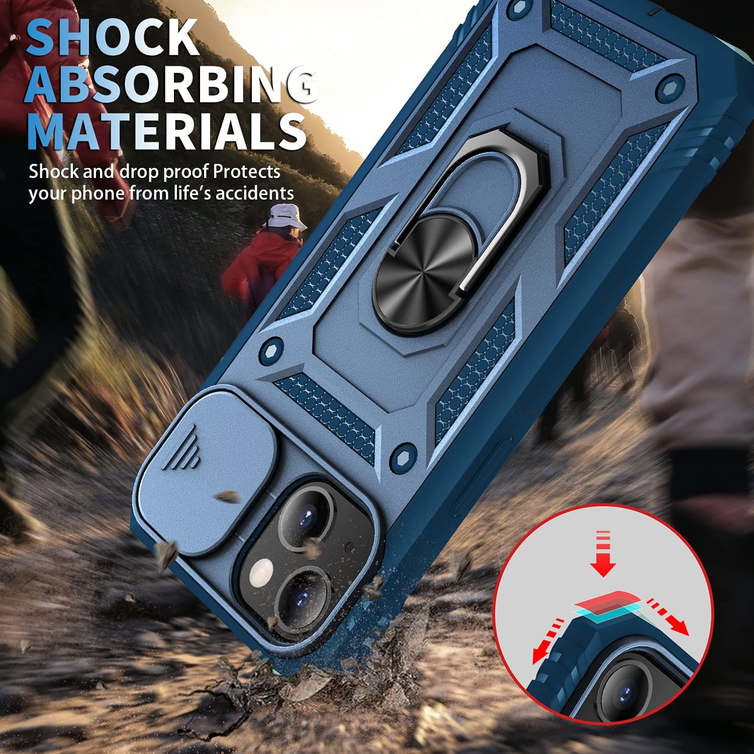 Husă Whyzshiyi iPhone 14 Pro Max neagră protecție cameră militar anti-șoc